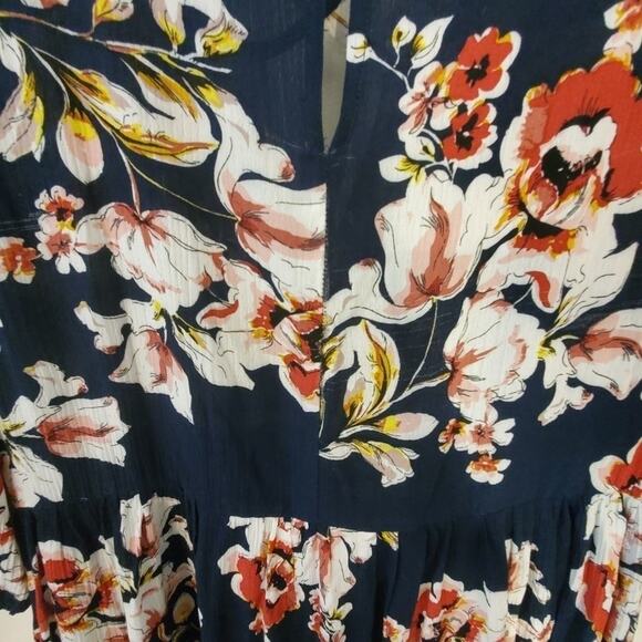 JODIFL NAVY floral flowy tunic dress‎ - Picture 8 of 11